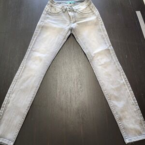 YMI WannaBettaButt Jeans Womens Size 5 Gray Skinny Stretch Denim Mid Rise